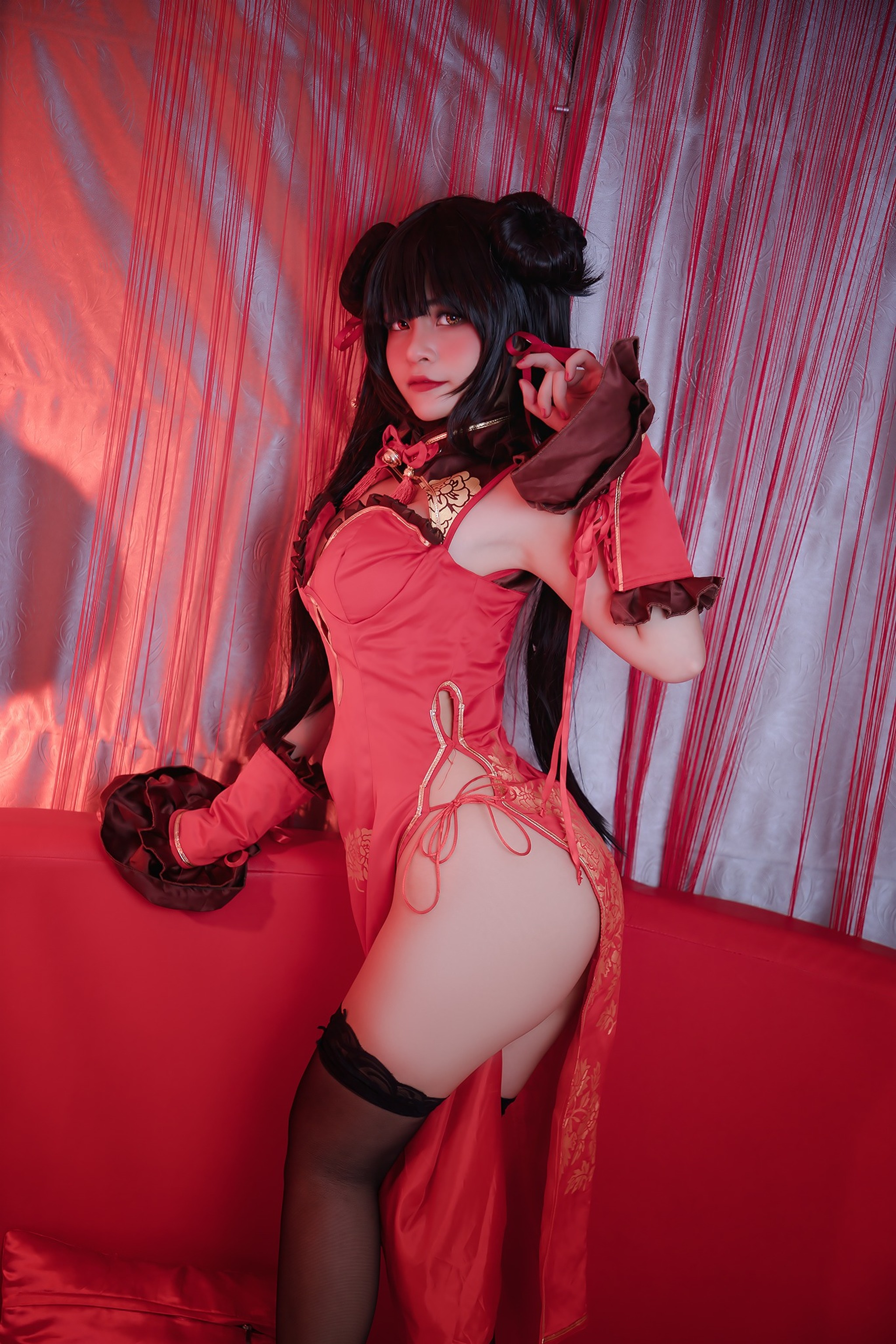 图片[1]-Azami – NO.045 狂三旗袍 [14P]-XikXak